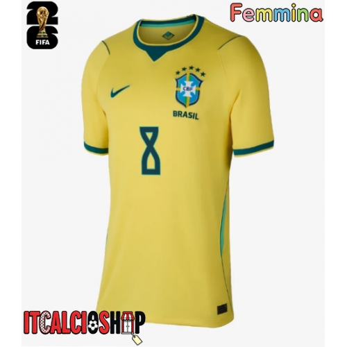 Brasile Bruno Guimaraes #8 Prima Maglia Femmina Mondiali 2026 Manica Corta
